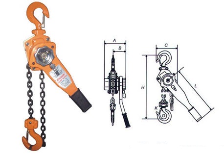 Pa lăng xích lắc tay 3 Tấn Kawasaki